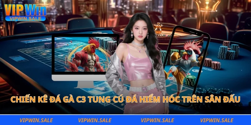 Chiến kê đá gà C3 tung cú đá hiểm hóc trên sân đấu