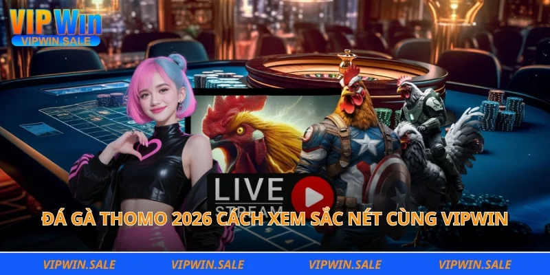 Đá gà thomo 2026 cách xem sắc nét cùng vipwin