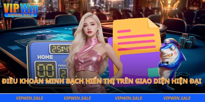Điều khoản minh bạch hiển thị trên giao diện hiện đại