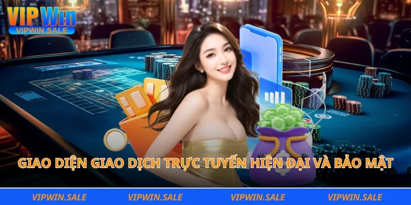 Giao diện giao dịch trực tuyến hiện đại và bảo mật cao cấp
