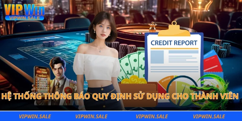 Hệ thống thông báo quy định sử dụng cho thành viên cá cược